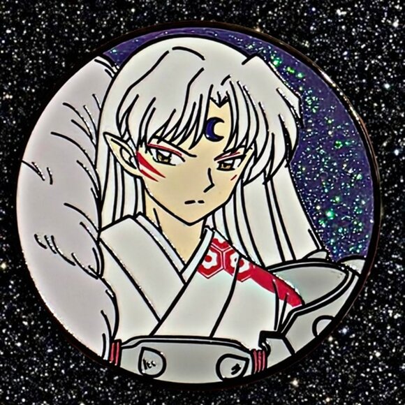 Sesshomaru Enamel Pin – Inuyasha Anime Collectible with Crescent Moon - Picture 1 of 3